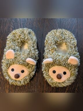 Toddler Plush Furry Hedgehog Slippers